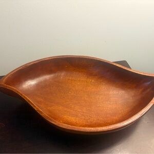 MCM style Wooden Leaf Bowl